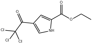 1H-Pyrrole-2-carboxylic acid, 4-(2,2,2-trichloroacetyl)-, ethyl ester Struktur