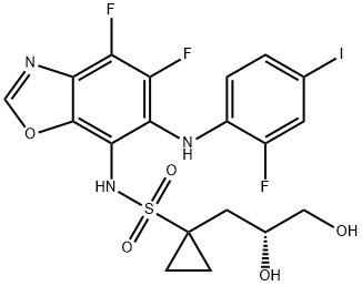1311400-96-0 Cyclopropanesulfonamide, N-[4,5-difluoro-6-[(2-fluoro-4-iodophenyl)amino]-7-benzoxazolyl]-1-[(2R)-2,3-dihydroxypropyl]-