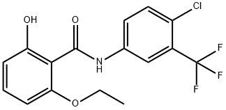 Benzamide, N-[4-chloro-3-(trifluoromethyl)phenyl]-2-ethoxy-6-hydroxy- Structure