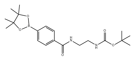 Carbamic acid, N-[2-[[4-(4,4,5,5-tetramethyl-1,3,2-dioxaborolan-2-yl)benzoyl]amino]ethyl]-, 1,1-dimethylethyl ester|(2-(4-(4,4,5,5-四甲基-1,3,2-二氧硼杂环戊烷-2-基)苯甲酰胺基)乙基)氨基甲酸叔丁酯