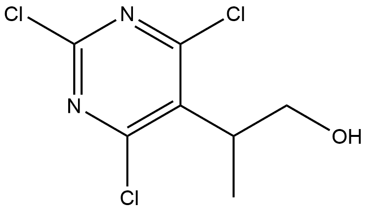 2-(2,4,6-trichloropyrimidin-5-yl)propan-1-ol, 1312162-78-9, 结构式