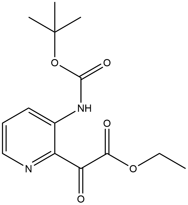 2-Pyridineacetic acid, 3-[[(1,1-dimethylethoxy)carbonyl]amino]-α-oxo-, ethyl ester Structure