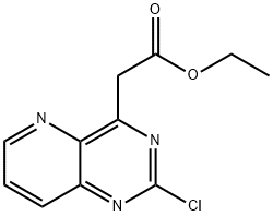 Pyrido[3,2-d]pyrimidine-4-acetic acid, 2-chloro-, ethyl ester,1312785-91-3,结构式