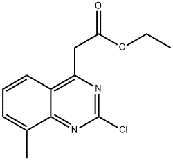 4-Quinazolineacetic acid, 2-chloro-8-methyl-, ethyl ester,1312786-06-3,结构式