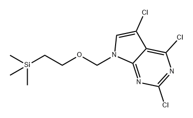 2,4,5-三氯-7-((2-(三甲基硅烷基)乙氧基)甲基)-7H-吡咯并[2,3-D]嘧啶,1313036-72-4,结构式