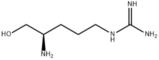 Guanidine, N-[(4R)-4-amino-5-hydroxypentyl]- 化学構造式