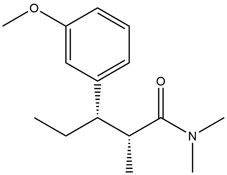 (ΑR,ΒS)-Β-ETHYL-3-METHOXY-N,N,Α-TRIMETHYL-BENZENEPROPANAMIDE, 1313429-40-1, 结构式
