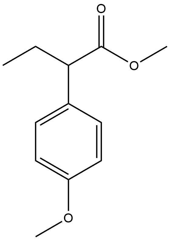 Benzeneacetic acid, α-ethyl-4-methoxy-, methyl ester Structure