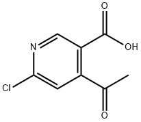 4-乙酰基-6-氯烟酸, 1314040-69-1, 结构式