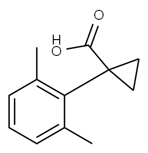 1-(2,6-dimethylphenyl)cyclopropane-1-carboxylic
acid 结构式
