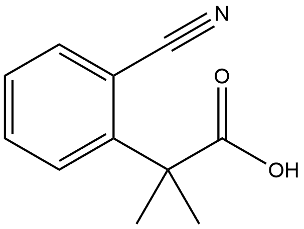 2-(2-cyanophenyl)-2-methylpropanoic acid, 1314655-77-0, 结构式