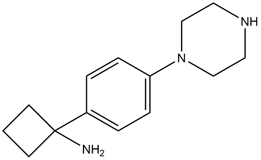 1-(4-(哌嗪-1-基)苯基)环丁胺 结构式