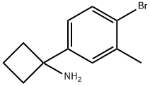 1-(4-bromo-3-methylphenyl)cyclobutan-1-amine Struktur