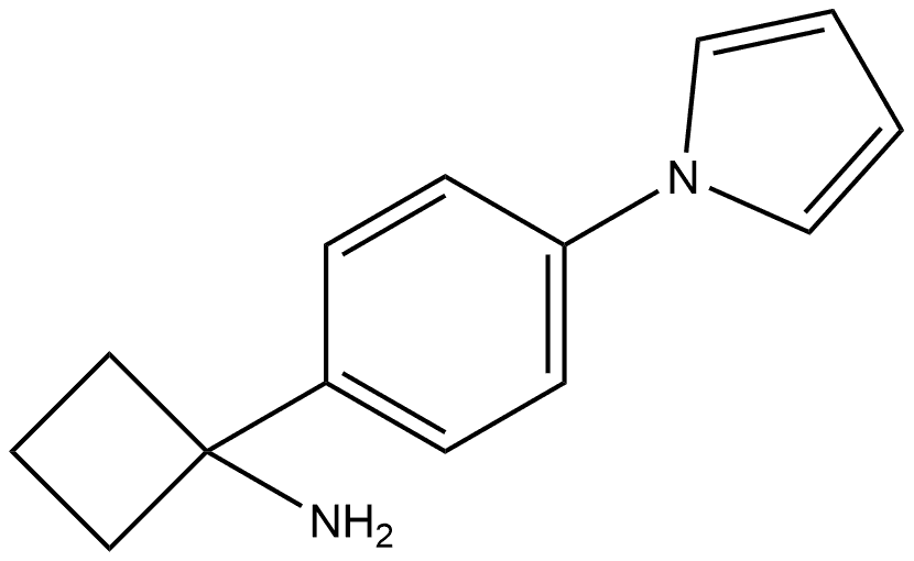 1-4-(1H-Pyrrol-1-yl)phenylcyclobutanamine Structure