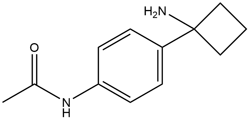 N-(4-(1-氨基环丁基)苯基)乙酰胺, 1314709-23-3, 结构式