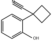1-?(2-?hydroxyphenyl)?- Cyclobutanecarbonitr?ile Struktur