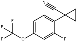 1-(2-氟-4-(三氟甲氧基)苯基)环丙烷-1-腈, 1314710-89-8, 结构式
