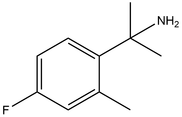 2-(4-fluoro-2-methylphenyl)propan-2-amine hydrochloride 结构式