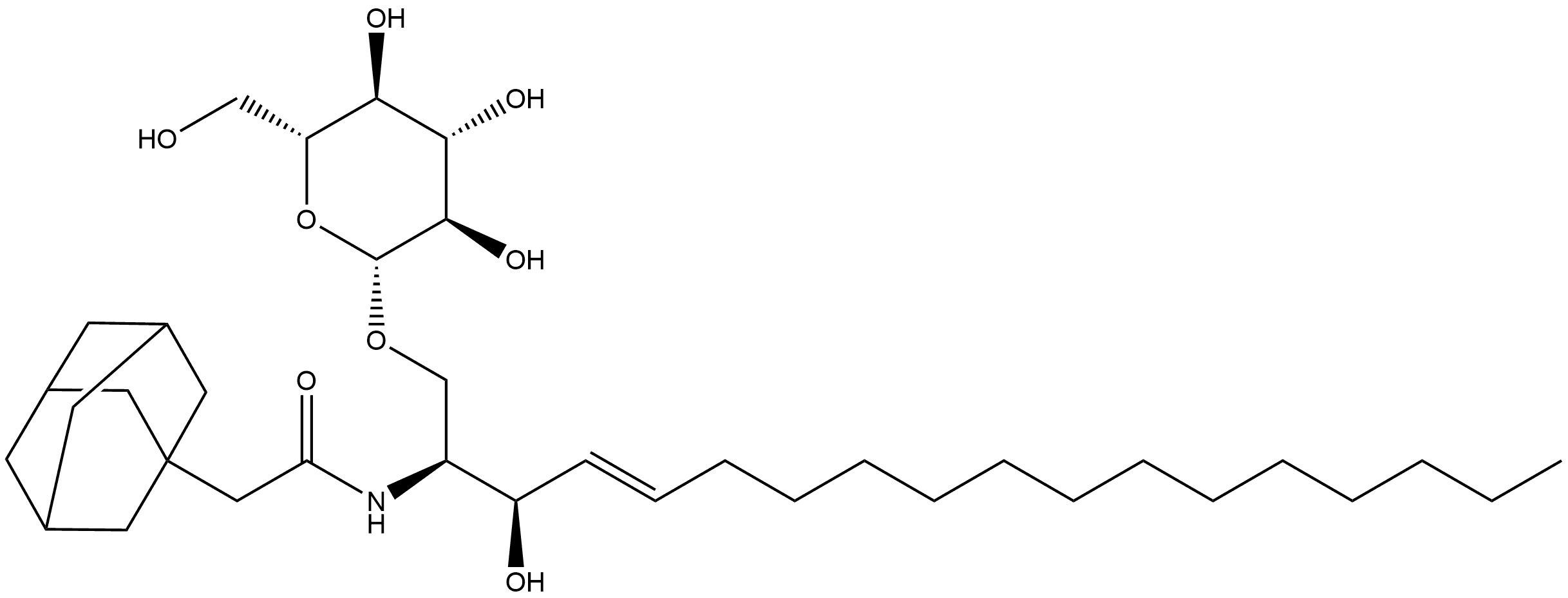 N-(1-Adamantaneacetyl)-glucosylceramide Struktur
