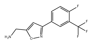 5-Isoxazolemethanamine, 3-[4-fluoro-3-(trifluoromethyl)phenyl]- Struktur