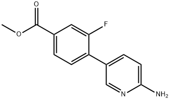 Methyl 4-(6-aminopyridin-3-yl)-3-fluorobenzoate 结构式