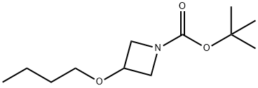 3-Butoxy-azetidine-1-carboxylic acid tert-butyl ester 结构式
