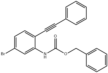 Carbamic acid, N-[5-bromo-2-(2-phenylethynyl)phenyl]-, phenylmethyl ester Structure