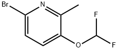 Pyridine, 6-bromo-3-(difluoromethoxy)-2-methyl- 化学構造式