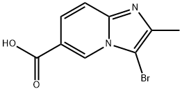 3-bromo-2-methylimidazo[1,2-a]pyridine-6-carboxylic acid Struktur