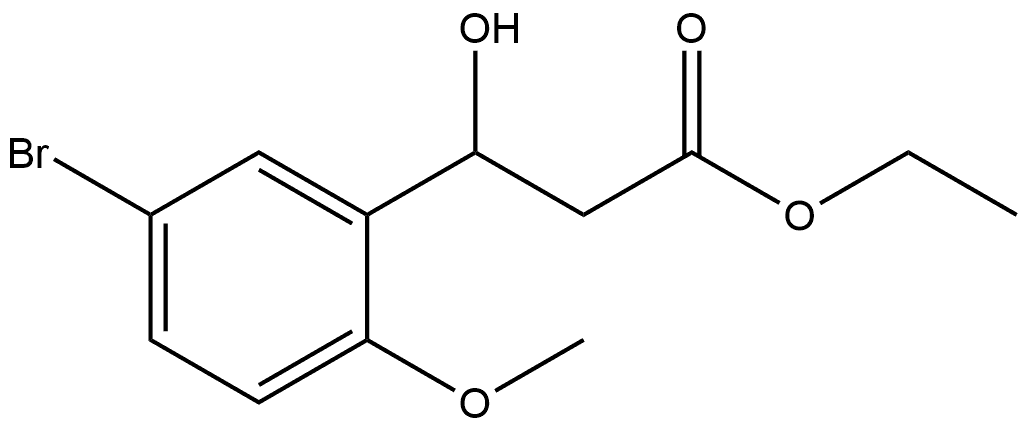 3-(5-溴-2-甲氧基苯基)-3-羟基丙酸乙酯, 1315368-63-8, 结构式