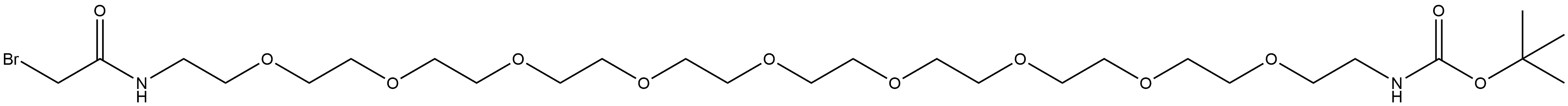 溴乙酰氨-九聚乙二醇-氨基叔丁酯, 1315482-66-6, 结构式
