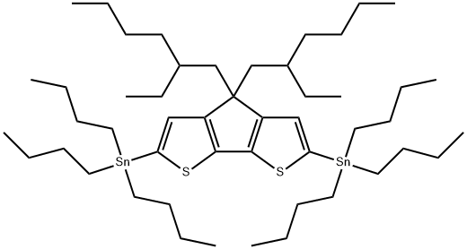 (4,4-bis(2-ethylhexyl)-4H-cyclopenta[1,2-b:5,4-b']dithiophene-2,6-diyl)bis(tributylstannane) Structure