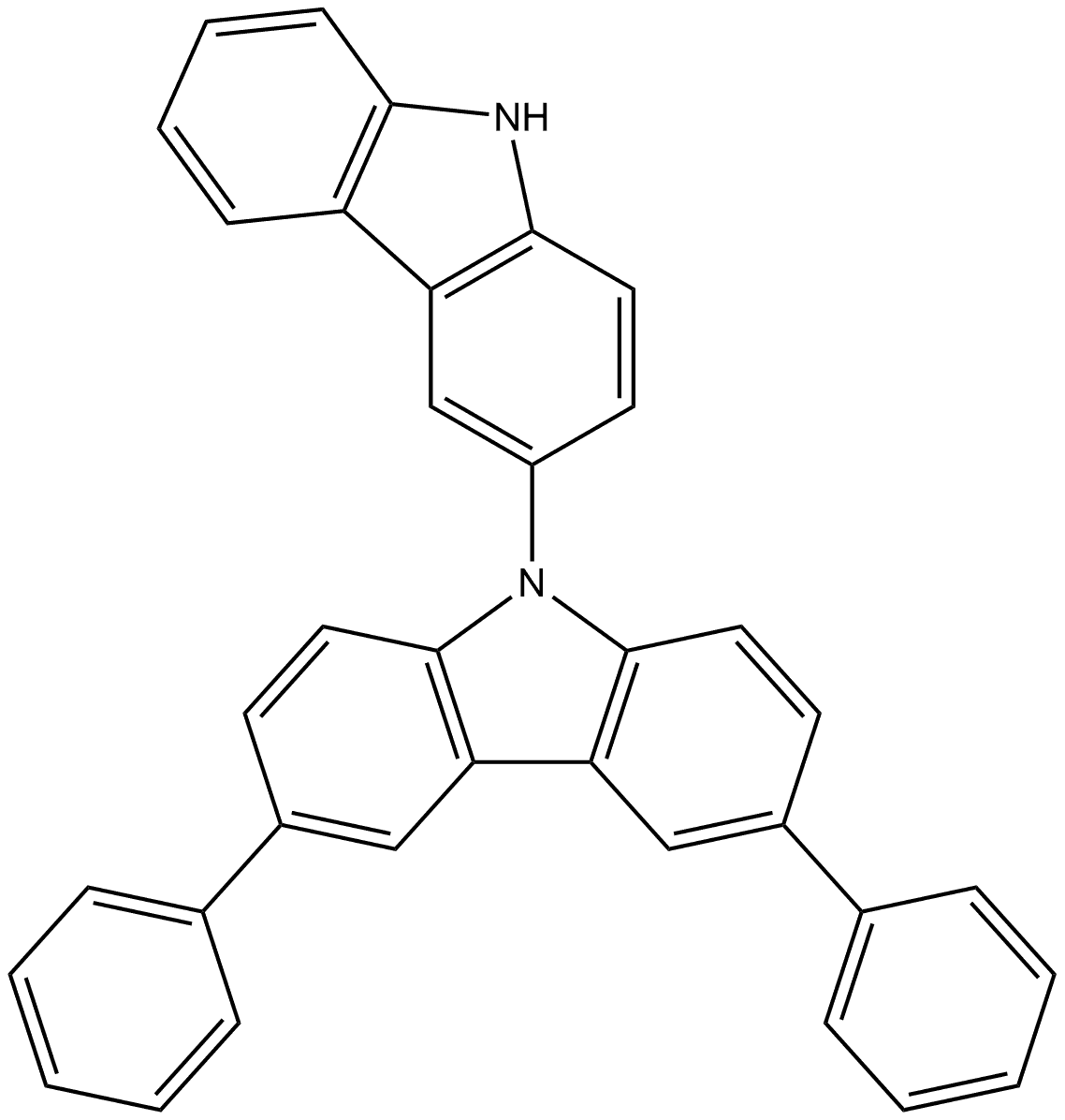 3,9-Bi-9H-carbazole,3,6-diphenyl-,1316311-54-2,结构式