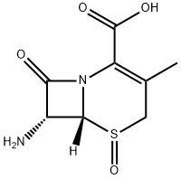 5-Thia-1-azabicyclo[4.2.0]oct-2-ene-2-carboxylic acid, 7-amino-3-methyl-8-oxo-, 5-oxide, (6R,7R)- Structure