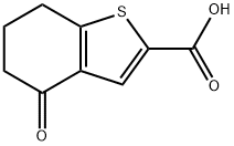 Benzo[b]thiophene-2-carboxylic acid, 4,5,6,7-tetrahydro-4-oxo- Struktur