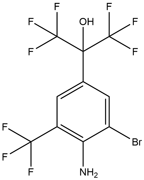 4-Amino-3-bromo-ɑ,ɑ,5-tris(trifluoromethyl)benzene?methanol Structure