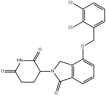 2,6-Piperidinedione, 3-[4-[(2,3-dichlorophenyl)methoxy]-1,3-dihydro-1-oxo-2H-isoindol-2-yl]- Structure