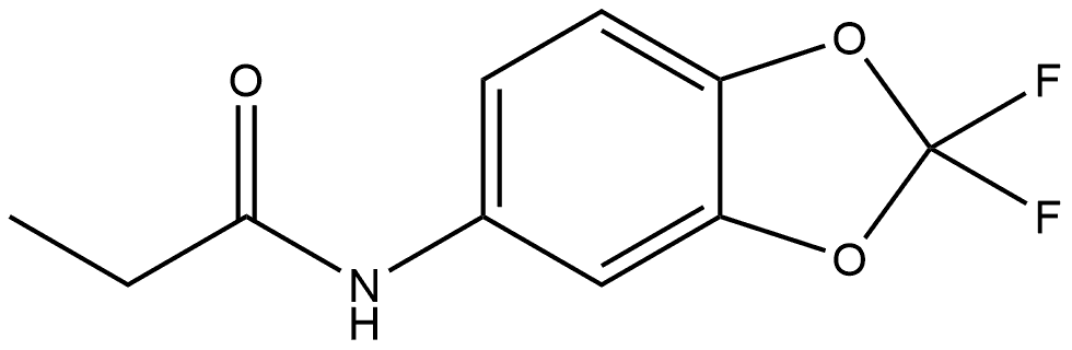 N-(2,2-Difluoro-1,3-benzodioxol-5-yl)propanamide 结构式