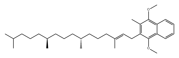 Naphthalene, 1,4-dimethoxy-2-methyl-3-(3,7,11,15-tetramethyl-2-hexadecenyl)-, [R-[R*,S*-(E)]]- (9CI) Structure