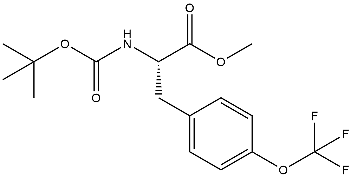 2-(BOC-氨基)-3-[4-(三氟甲氧基)苯基]丙酸甲酯, 1325730-41-3, 结构式