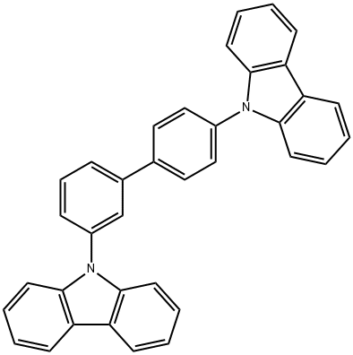 9H-Carbazole, 9,9'-[1,1'-biphenyl]-3,4'-diylbis- Structure