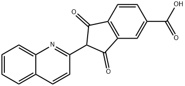 1H-Indene-5-carboxylic acid, 2,3-dihydro-1,3-dioxo-2-(2-quinolinyl)- Structure
