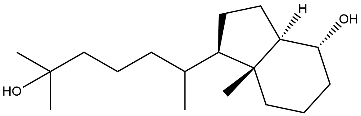 1H-Indene-1-pentanol, octahydro-4-hydroxy-α,α,ε,7a-tetramethyl-, [1R-[1α(R*),3aβ,4β,7aα]]- (9CI) 化学構造式