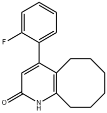 Cycloocta[b]pyridin-2(1H)-one, 4-(2-fluorophenyl)-5,6,7,8,9,10-hexahydro- Struktur