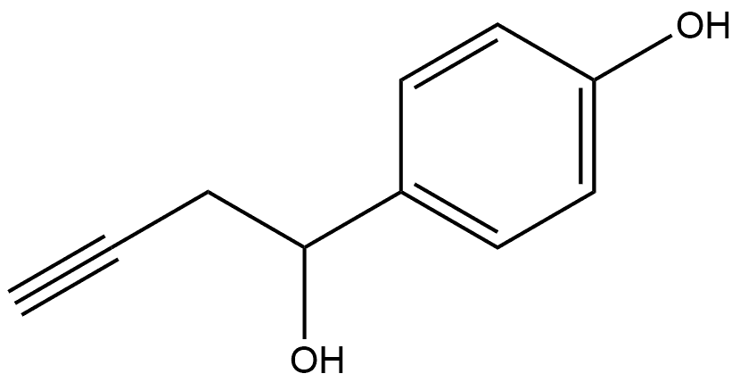Benzenemethanol, 4-hydroxy-α-2-propyn-1-yl- 结构式