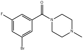 (3-Bromo-5-fluorophenyl)(4-methylpiperazin-1-yl)methanone 结构式