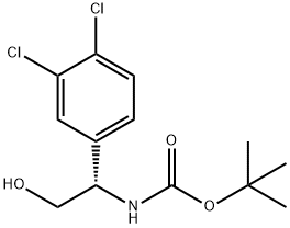 Carbamic acid, N-[(1S)-1-(3,4-dichlorophenyl)-2-hydroxyethyl]-, 1,1-dimethylethyl ester Struktur