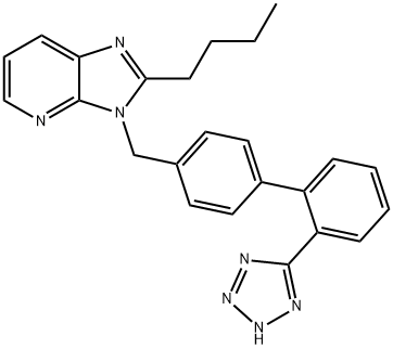 3H-Imidazo[4,5-b]pyridine, 2-butyl-3-[[2'-(2H-tetrazol-5-yl)[1,1'-biphenyl]-4-yl]methyl]- Structure