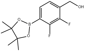 Benzenemethanol, 2,3-difluoro-4-(4,4,5,5-tetramethyl-1,3,2-dioxaborolan-2-yl)- Struktur