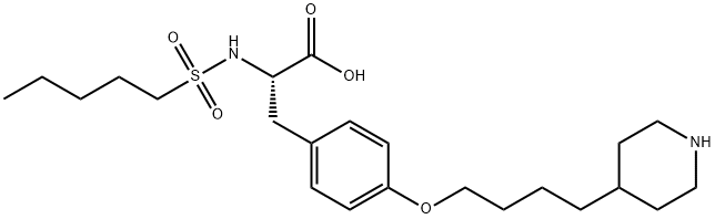 (S)-2-(pentylsulfonamido)-3-(4-(4-(piperidin-4-yl)butoxy)phenyl)propanoic acid Structure